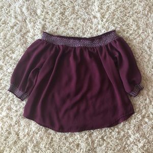 Off the shoulder shirt